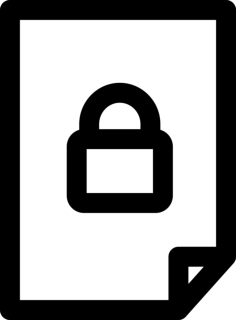 Locked File Outline Icon Svg Set, Free Vectors File